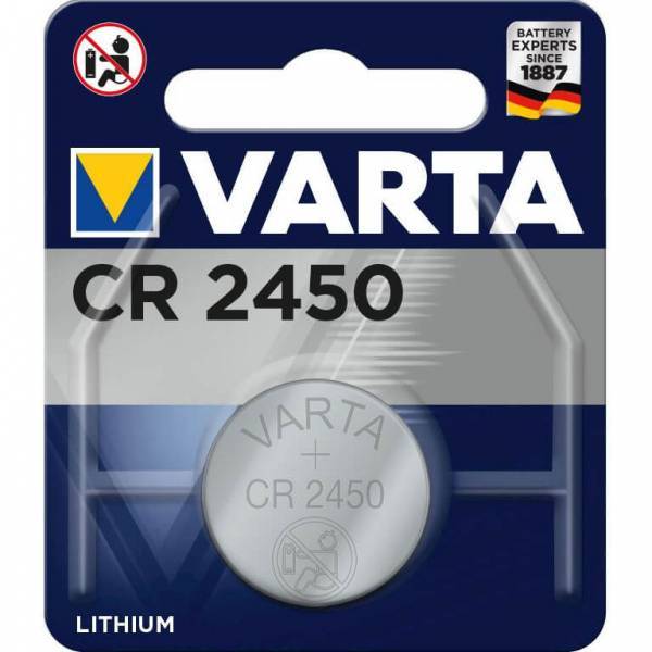 Varta 48062 CR2450 (6450) Lithium Knopfzellen 3V